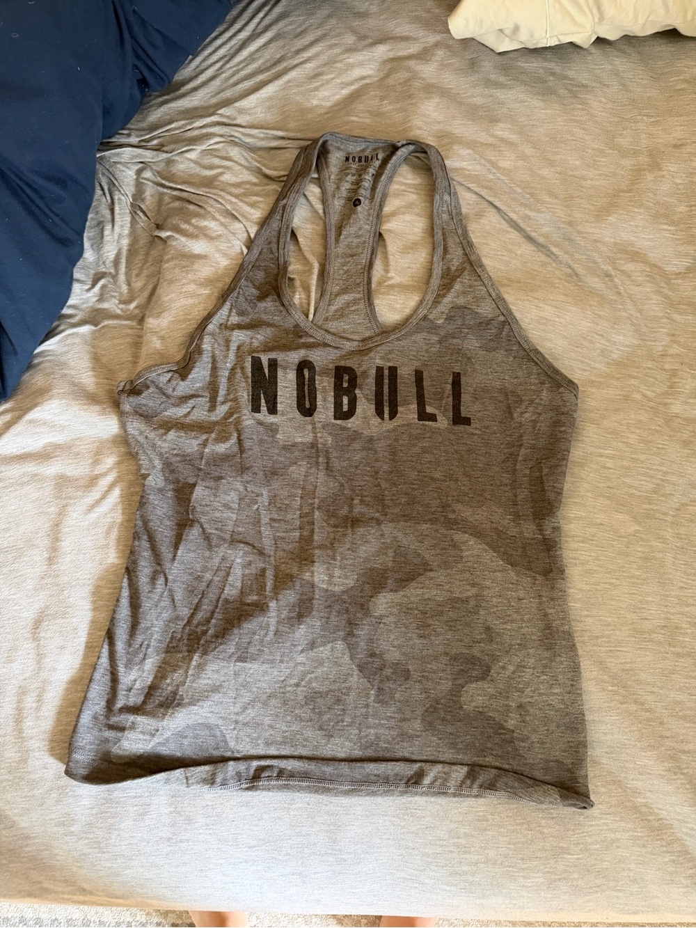 NOBULL Heather Gray Racerback Performance Tank